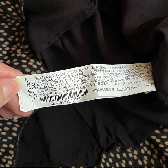 Zara Polka Dot Long Sleeve Dress - Picture 8 of 9